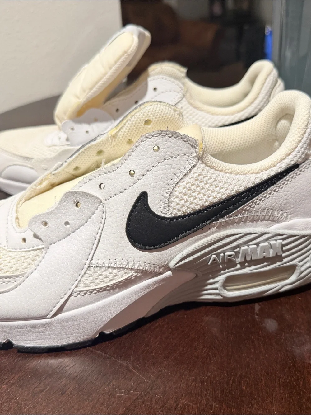 Nike White Sneakers with Black Swoosh